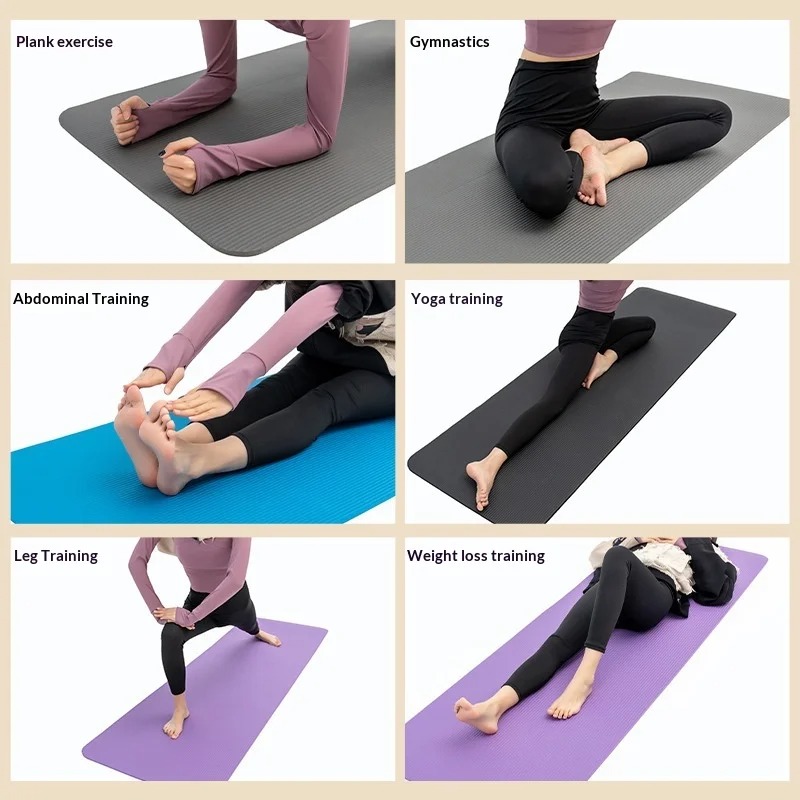 Home Gym Yoga Mat - Bardzo Gruba Antypoślizgowa Mata do Jogi
