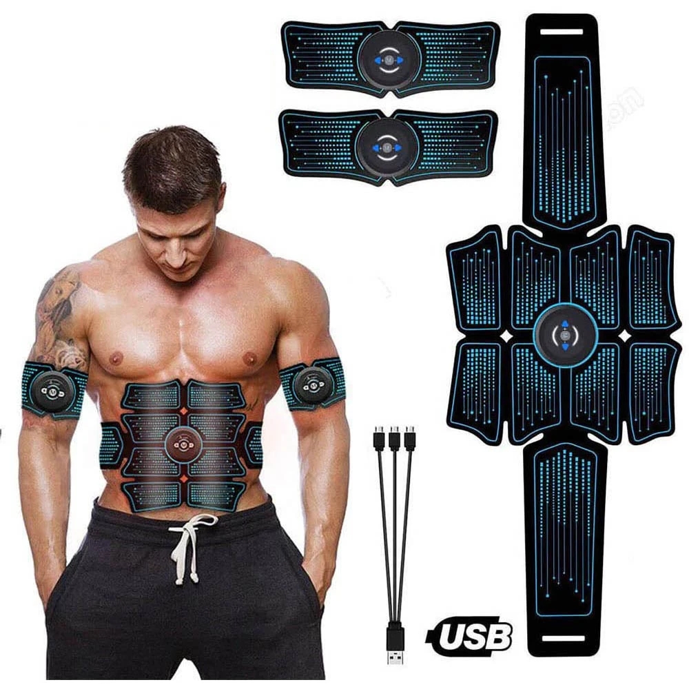 Home Gym Essentials - Stymulator mięśni brzucha EMS, elektryczny masażer