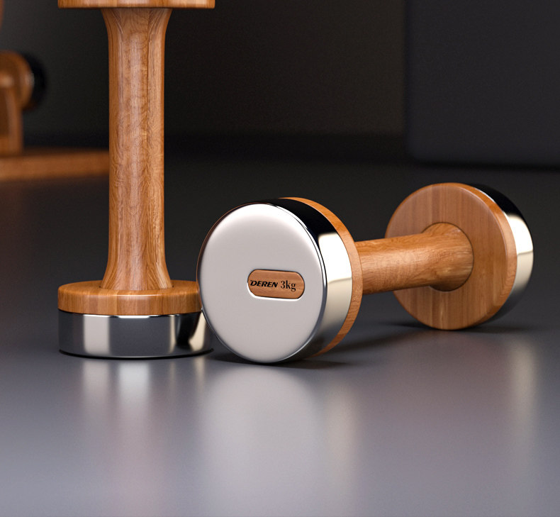 Home Gym Design - Regulowany zestaw hantli Wood & Steel
