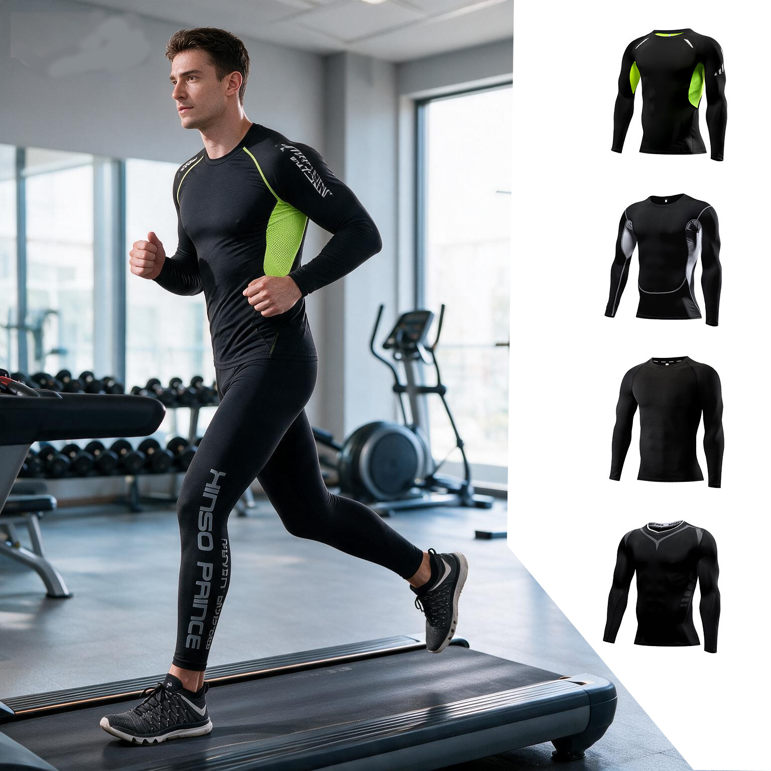 Home Gym Full Body - Męski komplet odzieży sportowej kompresyjnej 2026,