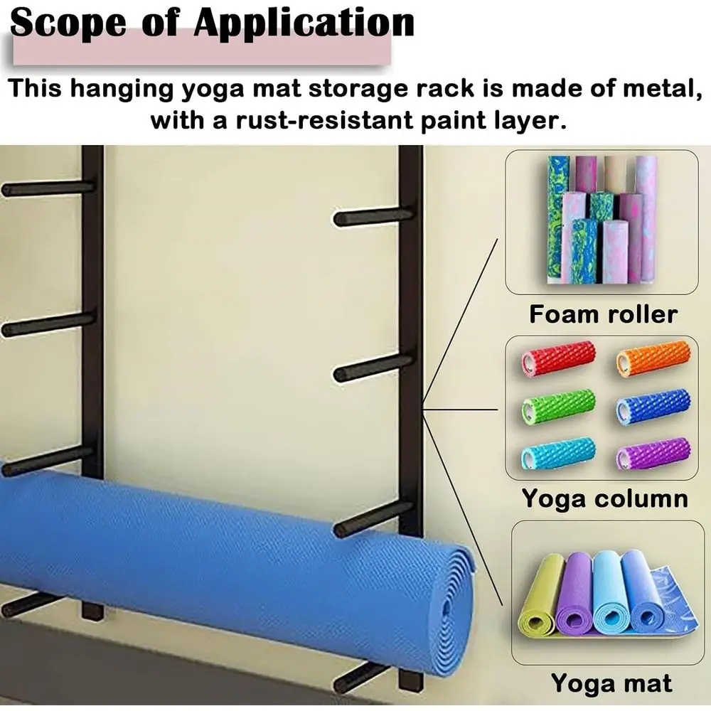 Metalowy regał na ścianę do ćw – Home Gym Yoga Mat recenzja i cena