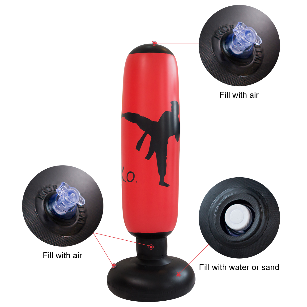1 szt. Nadmuchiwany, wolnostoj – Boxing Bag Stand recenzja i cena